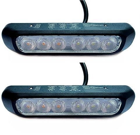 MelTruck® 2x Positionsleuchte mit Blinklicht Positionslicht LKW Anhänger E9 Blinkleuchte
