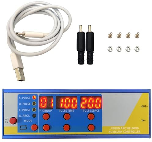 Spot Welder Controller, 5V 2A Adjustable Argon Arcs Spot Welder Control Board, Data Cable and Sockets Spots Welding Machine, Cold Welding Controller for Spot Welder Attachment