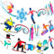 Skifahren Party Banner Dekorationen, hpBN-50