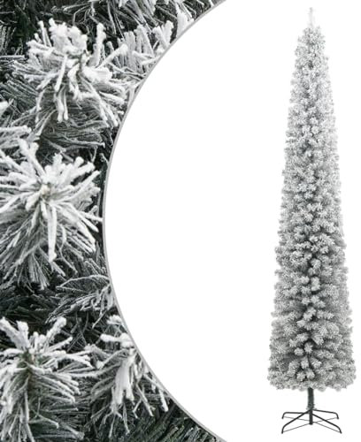 Camerina Weihnachtsbaum Schlank mit Ständer Beschneit 300 cm PVC Weihnachtsbaum Schmal