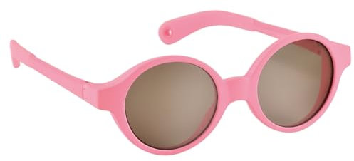 BÉABA, Lunettes de soleil pour bébé 9-24 mois, Protection 100% UV - CAT 3, Protection Latérale, Confort Optimal, Branches ajustables 360°, Joy, Rose Néon