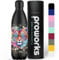 Proworks Performance Stainless Steel Sports Water Bottle | Double Insulated Vacuum Flask | 12 Hours Hot & 24 Hours Cold Drinks - Great for Home Work Gym & Travel - 1L Tiger Paint Splatter - Black