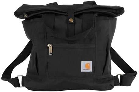 Carhartt, Strapazierfähige Tasche mit verstellbaren Trägern und Laptophülle, wandelbarer Rucksack, Tragetasche (schwarz), Einheitsgröße