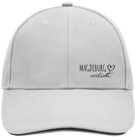 Huuraa Baseball Cap Magdeburg verliebt Geschenk Dark Grey/White Magdeburg Geschenkidee