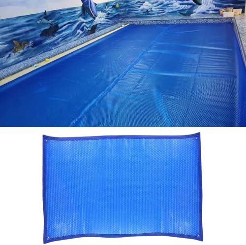 Bâche Solaire Piscine Chauffe Piscines Solaires Pour Piscines Creusées, Couverture De Piscine Rectangulaire 20mil Avec Œillets, Couverture De Piscine À Bulles Pour La Rétention De La Chaleur(5x10m/16x