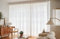 Homxi Gardinen Voile 2er Set,2 x 102W x 214H cm,Gardinen Transparent Küche Weiß Einfarbig Gardinen mit Ösen