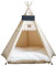 Hunde & Katze Teepee Tragbares Haustier Tipee Zelte mit Kissen und kleiner Tafel 28 Zoll großes Waschkreis Hundehaus Welpe süßes Bett für Haustiere unter 15 kg, Hund Tepee Zelt
