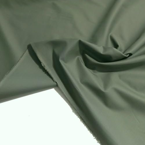 TOLKO Baumwollstoff Meterware für Hose Jacke Rock Kleid | 150cm breit | Baumwolle Meterware Dekostoff Stoffe zum Nähen (Dunkel Oliv)