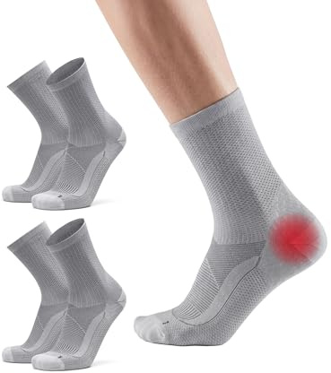 DANISH ENDURANCE 2 Paar Plantarfasziitis-Socken, für Damen & Herren | Plantarfasziitis-Socken mit gezielter Kompression und Polsterung, für Alltag, Sport und stehende Berufe, Unisex