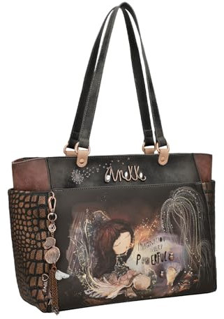 Anekke Dreamverse Schultertasche, großes Fassungsvermögen, Schultertasche, Maße: 41-33/26/15 cm, Zubehör und Accessoires für Damen, Mehrfarbig