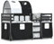 Juroupi Etagenbett mit Vorhängen Weiß & Schwarz 90x190 cm Kinder Etagenbett Kinderbett Doppelbett Kinderhochbetten Bett Kiefernholz - 3284033