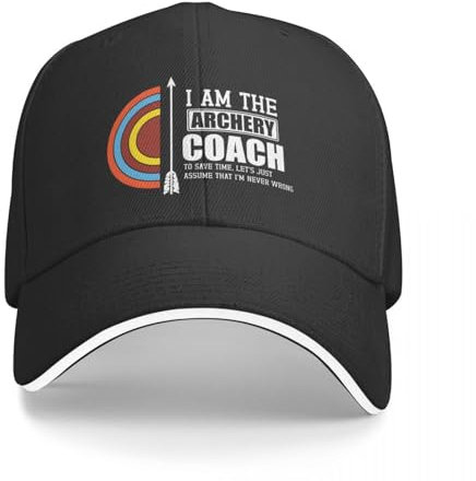 GUPUOOU Archery Coach Mehrfarbiger Hut Schirmmütze für Damen Personalisiertes Visier Outdoor-Hüte Baumwolle, für alle Jahreszeiten
