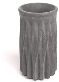 Handworkz | Lope - Vase aus Beton | wasserdicht | für frische Blumen oder Trockenblumen nutzbar | dekorativ & hochwertig | Handarbeit - Made in Germany (Anthrazit)