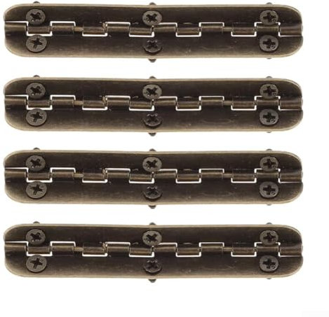 Lot de 4 charnières de porte d'armoire 6 trous pour caisses en bois et portes