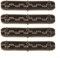 Lot de 4 charnières de porte d'armoire 6 trous pour caisses en bois et portes