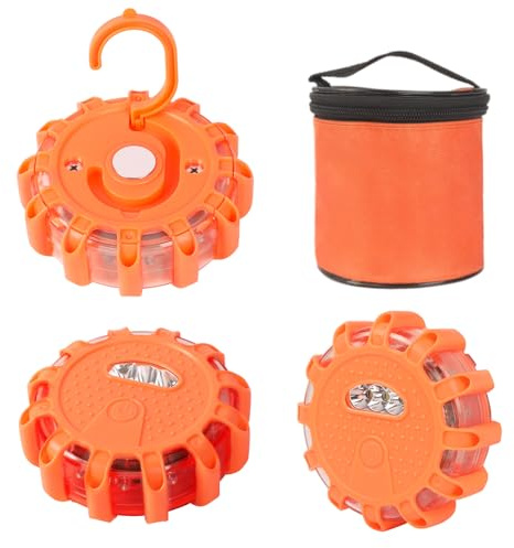 Yinaolan 3 Stück Warnleuchte,mit Magnet und Haken,9 Blinkmodi Leuchtmod,LED Wasserdicht Blinkende Warnleuchten Für Boote,LKW,PKW,Camping Bergsteigen Wandern