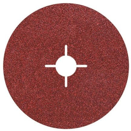 wolfcraft 5 Fiberschleifscheiben 125mm I 2469000 I Körnung 100 I zur Metallbearbeitung mit dem Winkelschleifer I Kunstharzgebunden I gemäß Norm EN 13743