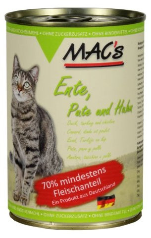 MAC's Katzenfutter Ente, Pute & Huhn 12 X 400 g