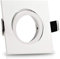 trendlights24 Bianco Decken Einbaustrahler Weiß matt eckig für LED & Halogen 12V GU5.3 Niedervolt, ohne Leuchtmittel, Deckenspots schwenkbar 68 mm