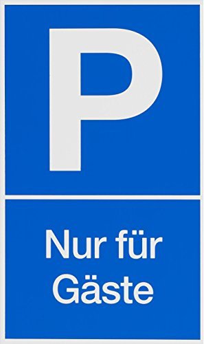 Metafranc Hinweisschild P-Nur für Gäste - 250 x 150 mm / Beschilderung / Infoschild / Verbotsschild / Halteverbot / Parkverbot / Grundstückskennzeichnung / Gewerbekennzeichnung / 500200
