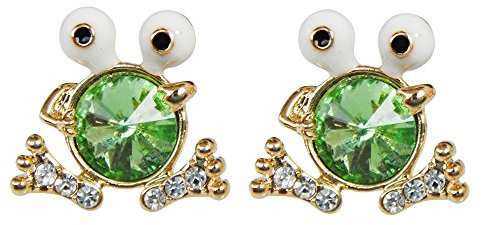 Navachi - Basismetall, vergoldet mit 18 kt Rundschliff grün Oxyde de Zirconium