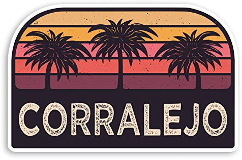 2 x 10 cm rustikale Corralejo Spanien Vinyl-Aufkleber – Fuerteventura-Aufkleber #31526 (10 cm breit)