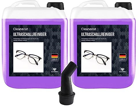 Cleanerist 2x5 L Ultraschallreiniger Konzentrat I inkl. Ausgießer | reinigt Schmuck, Münzen, Brillen, Kleinteile & Dental | Ultraschallbad | Ultraschallgerät