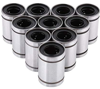 Lineargleitlager Linear Motion Bearing,10 Stück LM12UU 12 mm Linear Motion Kugellager Buchse Lange Linearkugellager für 12 mm Rod für lineare Bewegung auf 3D-Drucker, CNC und andere Anwendungen