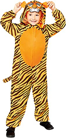 (PKT) (9908790) Child Tiger All In One Costume (3-4yr)