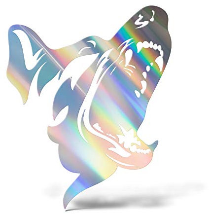 ERREINGE Aufkleber, Hologramm, 30 cm, Deutscher Schäferhund, Wandtattoo, Vinyl, Laptop, Auto, Motorrad, Wohnmobil