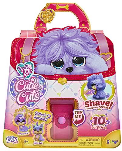 Little Live Pets Scruff-a-Luvs Cutie Cuts, Überraschungshündchen aus super weichem Plüsch: Rasiere, wasche und Style Dein Plüschtier; mit insgesamt 10 Überraschungen