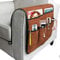 Anti-Slip Couch Sofa Armrest Organiser Chair Bedside Storage Pocket TV Remote Holder Bed Storage Pocket Bag for Cellphone Notepad Book Magazines Holder Pouch (#B3-Brown (cotton + linen fabric))