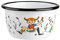 Pippi Langstrumpf Schale Pippi & Mr Nilsson, Emaille, Weiß, 300ml, fröhliches Geschirr für Kinder