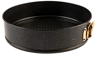 Karaca Black Gold 26cm Springform, 26 Cm, Aluminium, Tortenform, Kastenform Backform für Backen Granit Backform Karree Kuchenform, Mikrowellenofen