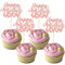 Gyufise 24Pcs Happy Mother's Day Cupcake Toppers Rose Gold Glitter Love Mother Best Mom Theme Cupcake Picks Happy Mother's Day Theme Party Cake Decorations Supplies