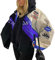 ORANDESIGNE Bomberjacke Damen Sweatjacke Ladies College Sweat Jacket Reißverschluss Für Frauen Oversized Patchwork Jacke Vintage Druck Varsity Jacken Baseball Mantel Sport Jacke C Blau, M