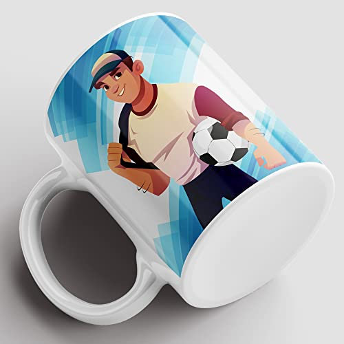 Taza el mejor entrenador personalizada con nombre, taza de cerámica calidad premium 350ml hecha a mano. Futbol, baloncesto, voleibol. (Entrenador de Futbol)