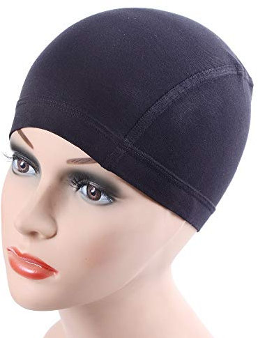 1 pièce Wig Cap Bonnet en bambou Bonnet de perruque élastique pour perruques (noir)