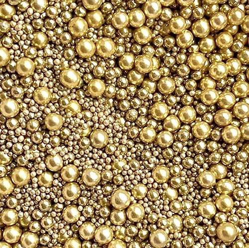 Gold Metallic Sprinkles cupcake cake toppers pearls balls metallic 100s and 1000s wedding decoration cakes cupcakes topper BILLIONAIRE