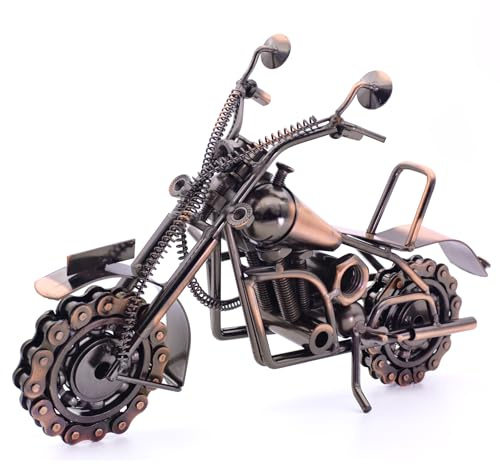 QIRLOEU Motorrad-Geschenke, handgefertigte Metall-Motorrad-Figur