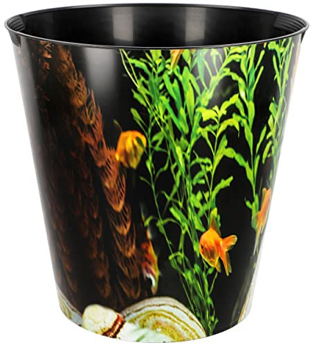 alles-meine.de GmbH Papierkorb Modell wählbar 10 Liter - wasserdicht - 28 cm - aus Kunststoff Fische & Aquarium Eimer - Spielzeugkorb/Popcornschüssel/großer Mülleimer..
