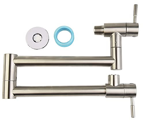 Swivel Folding Wall Mounted Faucet, Brass Wall Mounted Kitchen Faucet Pot Filler Faucet Swivel Folding