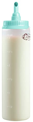 Bestron Doseur de pâte avec échelle graduée, Doseur de pâte pour 700 ml, pour crêpes, poffertjes, pancakes, gaufres, muffins ou pâte à beignets, Couleur: Vert