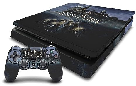 Head Case Designs Licenza Ufficiale Harry Potter Castello Grafica Vinile Sticker Gaming Pelle Adesivo Compatibile con Sony Playstation 4 PS4 Slim Console And DualShock 4 Controller
