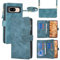Cavor Google Pixel 8 Case With Card Holders With Strap,Flip Leather Wallet Crossbody Case,[9 Card Holders][Double Buckle][Detachable Lanyard],Phone Case Cover for Google Pixel 8 - Light Blue