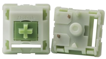 Duhuk Matcha Switches V4 Keyboard Switches 70Pcs Linear Switche 5 Pin Hand Lubed 55g for Mechanical Keyboard HiFi Sound Two Stage Spring (55g Lubed)