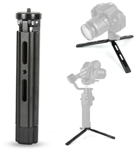 Akeipho Adjustable Aluminum Mini Tripod, Desktop Tabletop Tripod Stand for DSLR Cameras, Zhiyun Weebill/Smooth/Crane, DJI Ronin S/SC/RSC/RS,Osmo Mobile,Stabilizer Handle (Standard)