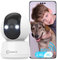 Easick WLAN Überwachungskamera innen,3MP Full HD IP Kamera Babyphone,2.4G/5GHz Dualband,Haustierkamera mit Vollfarbige Nachtsicht,Personenerkennung,automatischer Verfolgung,Nachtsicht,Zwei-Wege-Audio