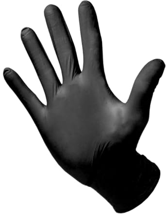 DULA Wegwerp Handschoenen, Maat XL, Nitril handschoenen, Poedervrij, Schwarz, 100 Stück