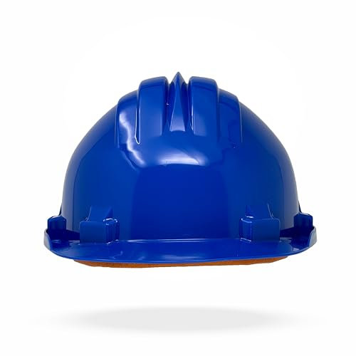 TAMS® Bauhelm EN 397 Sicherheitshelm Schutzhelm Bauarbeiterhelm Helm 54-61 cm Blau, Gelb, Grün, Grau, Rot, Weiß, Orange (Blau)